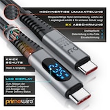 thumbnail of Primewire Thunderbolt 3 Kabel, USB 4 Typ C, USB-Kabel, USB-C, (100 cm), Gen 3x2-100 Watt Ladekabel / Datenkabel 40 Gbit/s mit Display, 1m