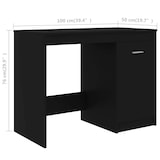 thumbnail of vidaXL Bureau 100x50x76 cm bewerkt hout zwart