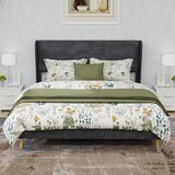 thumbnail of Polsterbett Doppelbett Stoffbett modernes Bettgestell stabiles Design Komfortbett Schlafzimmer vielseitig 140x200 Grau