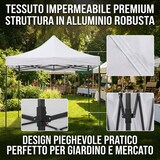 thumbnail of HEMAX, Gazebo Pieghevole EasyFlex Impermeabile Bianco Giardino Mercato 3x3m