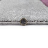 thumbnail of Geometrischer Teppich in Trendfarben, `Nidd Clara` . Farbe: Lila-Grau, 80x150 cm | Kadima Design