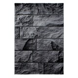 thumbnail of Teppich Wohnzimmer Steine Pflegeleicht Waschbar Strapazierfähig Schlafzimmer OEKO-TEX Schwarz 80x150 cm Gekettelt – DRAU von Kadima Design