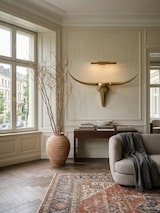 thumbnail of Deko Geweih Bull M WL1.392 Gold 100 cm Aluminium Design Hörner, Wanddekoration Stierkopf Horn Modern, Wandskulptur Geweih-Jagdtrophäe Metall,