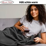 thumbnail of Kuscheldecke Schwarz 150x200 cm Wolldecke Fleece extra weiche Wohndecke Sofa
