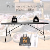 thumbnail of Rijoka Inklapbare Picknicktafel – Houtlook Design – Klaptafel met 2 Klapbanken – Biertafel 6 tot 8 personen – Draagkracht 150kg - Taupe
