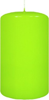 thumbnail of Flachkopf-Stumpenkerzen Lime Grün 120 x Ø 70 mm, 12 Stück