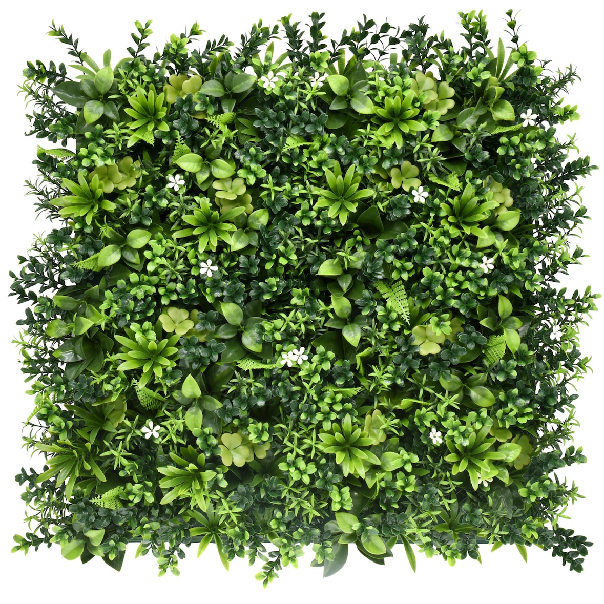 Bonerva | Jardim Artificial Vertical México | Pack 4 Peças 50x50cm (1m²)| Planta artificial para decoração escritório, hotel, restaurante | MAL1213
