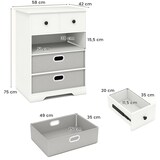 thumbnail of COSTWAY Cômoda com 4 Gavetas, Cômoda com Prateleiras Abertas, Mesa de Cabeceira, Baú de Armazenamento para Quarto