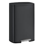 thumbnail of Helloshop26 - Poubelle de cuisine 50 litres à pédale avec seau intérieur en plastique couvercle fermeture douce anti-odeur noir 12_0007186