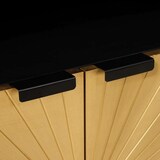thumbnail of vidaXL Sideboard Schwarz und Gold 60 x 33 x 75 cm massives Mangoholz