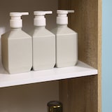 thumbnail of Armario Alto de Baño Mueble Columna con 1 Puerta 1 Cajón y 3 Estantes Balda Ajustable para Cocina Salón 32,6x30x171,2 cm Madera Natural y Blanco
