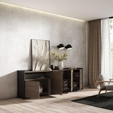 thumbnail of Sideboard, Highboard, 260x80x37 cm, 5 Türen, Wohnzimmer, Küche, Dunkler Eiche und Schwarz
