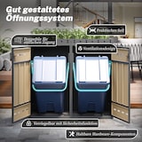 thumbnail of Merax Mülltonnenbox für 4x 240L Tonnen, mit Pflanzdach, 264 x 80 x 124 cm, verzinkter Stahl, Grau