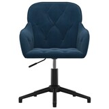 thumbnail of vidaXL Bürostuhl Drehbar Blau Samt