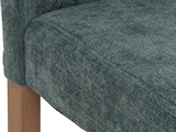 thumbnail of 6er-Set Esszimmerstuhl Littau, Stuhl Küchenstuhl Hochlehner, Stoff/Textil Chenille Holz ~ grün, naturfarbene Beine