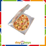 thumbnail of DayBays 100 Stk. Pizza-Karton 26x26x4 cm  Weiß Kraftpapier bedruckt mit Pizza-Motiv