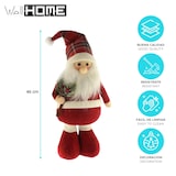 thumbnail of WellHome - Figura decorativa de Pai Natal em pé com desenho de guingão vermelho H.46cm