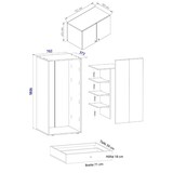 thumbnail of Vandol II Universalschrank mit Aufsatz 4 Türen und 1 Schublade Sonoma-Eiche dekor.