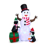 thumbnail of COSTWAY Muñeco de nieve inflable de 180 cm con pingüinos, decoración navideña para uso en exteriores XL