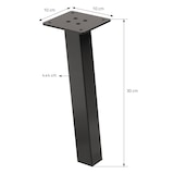 thumbnail of ML-Design 4er Set Tischbeine 30 cm Dunkelgrau, Stahl, Industrial Design, Profil 4×4 cm, I-Form 96° Neigung, Tischfüße Möbelbeine Couchtisch