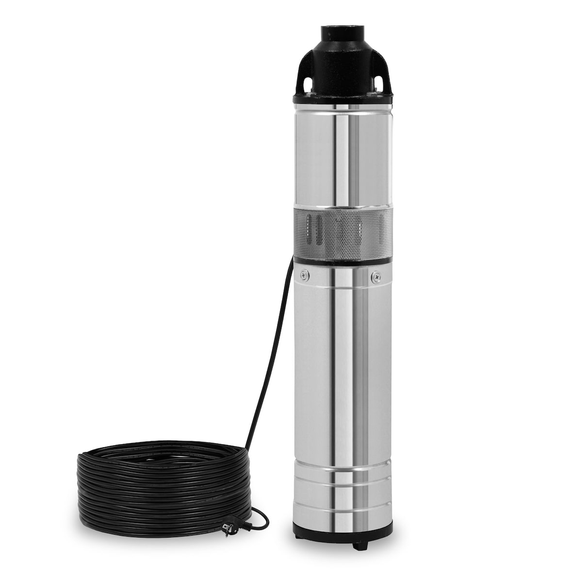 EBERTH 4" dieptebronpomp Roestvaststalen bronpomp, elektrisch 550W, diameter 4 inch (10cm), aansluitschroefdraad 1 1/4 inch, voedingskabel 15m