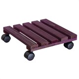 thumbnail of WAGNER Pflanzenroller NATURE 29 x 29 x 8 cm, für Innen, Massivholz, purpur, Tragkraft 100 kg, EU Ware - 20088701