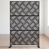 thumbnail of Dekoratives Metallpaneel, Trennwand für Außen- oder Innenbereich, Sichtschutzwand, Paravent aus Stahl, modernes Design – Schwarz/Motiv