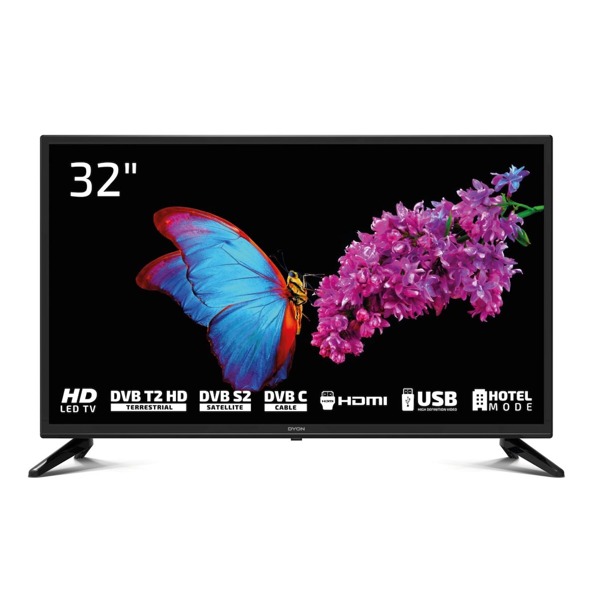 DYON Enter 32 Pro X2 LED TV 32 Zoll, 1366 x 768 HD, Hotelmodus, Triple-Tuner, CI+, USB Mediaplayer