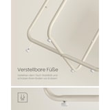 thumbnail of Beistelltisch rund aus Metall, Kleiner Tisch, Couchtisch mit Korb, Wohnzimmertisch, Korb aus Stoff, Nachttisch modern, naturbeige-cremeweiß