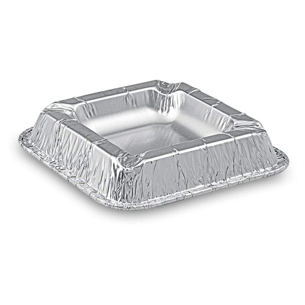 50x aluminium asbakken van sterk aluminium vierkant 12,6 x 12,6 x 2,2 cm