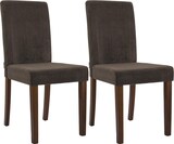 thumbnail of 2er Set Esszimmerstuhl DALAN - Cord Braun 41x47x91 cm Antik-Dunkel | Essstühle Esszimmerstühle Küchenstühle Wohnzimmerstühle