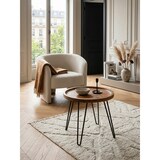 thumbnail of Couchtisch Sheesham Massivholz 45x40x45 cm Wohnzimmertisch Rund, Sofatisch mit Haarnadelbeine, Kaffeetisch aus Holz und