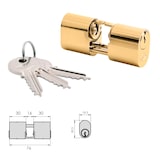 thumbnail of CVL - Cilindro CVL 5964 / 30x30 / Laton Pulido Ovalado Levas y Vastagos Cilindro Doble