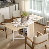 thumbnail of Mesa de Comedor Plegable en 3 Formas con Estantes para Cocina Salón 169x60x75cm