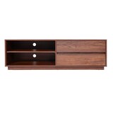 thumbnail of TV-Rack HWC-J78, Fernsehtisch Lowboard Kommode, Schublade, MDF 42x140x40cm ~ Walnuss-Optik