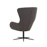 thumbnail of SalesFever Polster-Sessel mit Drehfunktion | Bezug Textil dunkelgrau | Gestell Metall schwarz | B 78 x T 82 x H 99 cm
