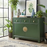 thumbnail of OPIUM OUTLET Asia Muebles Cómoda Aparador Armario nupcial 33083 verde cocodrilo Estilo rústico Asiático Chino Oriental. Completamente montado.