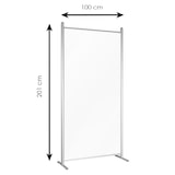 thumbnail of Cloison mobile Plexiglass Souple Transparent cadre alu H 201 x L 100 cm