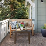 thumbnail of Relaxdays Beistelltisch Balkon, wetterfest, auch für Terrasse u. Garten, HBT: 39 x 52 x 48 cm, Outdoortisch klein, braun