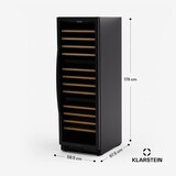 thumbnail of Klarstein Vinovilla Trio Weinkühlschrank | 144 Flaschen | 3 Zonen | 38 dB | 12 Regale | Kompressor | 413 Liter Schwarz
