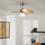 thumbnail of TechBrey Ventilador de Techo LED Orion Madera 81cm Motor DC Madera