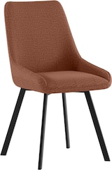 thumbnail of Fox Indoor-Sessel mit rostfarbenem Mikrofaser-Sitz und -Rückenlehne, robustem Metallrahmen und modernem Design – Fox