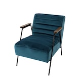 thumbnail of Fauteuil Hutch velours bleu canard -  Autre forme Tissu Amadeus 76.00x60.00 cm