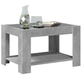 thumbnail of Mesa de centro y LED madera ingeniería gris hormigón 73x53x45cm