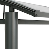 thumbnail of Gazebo BBQ et étagères latérales anthracite 210x114x230cm acier Modèle AbriHelios 201