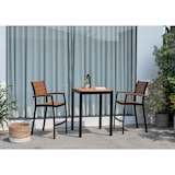 thumbnail of METRO PROFESSIONAL Mesa de bar Lynx, aluminio/madera de eucalipto, 71.5 x 71.5 cm, negro