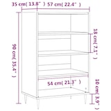 thumbnail of Helloshop26 - Buffet Sideboard Kommode Schrank Aufbewahrungsmöbel Organizer für Küche Wohnzimmer Lounge hoch 57 x 35 x 90 cm 02_0034939