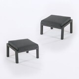 thumbnail of Pacote 2 unidades - Apoio para os pés do exterior, alumínio reforçado antracite e almofada cinza