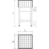 thumbnail of Tábua de cortar madeira de azinheira com saia e prateleira 1000x500x900 mm. N.º de referência: 031512