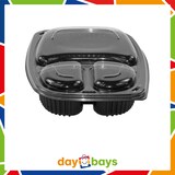 thumbnail of DayBays 1600 Stk. Mikrowellen Menüschale Cookipack 3-geteilt 1250 cc 255x190x45 mm PP Schwarz mit transparentem Deckel